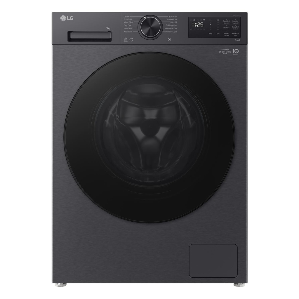 [F2X50S9TBB] LG F2X50S9TBB 9kg 1200 Spin Washing Machine - Black