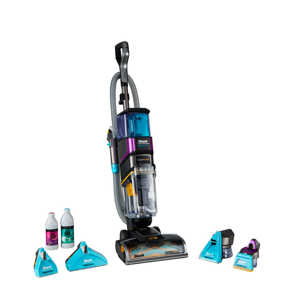 Shark EX300UK CarpetXpert Carpet Cleaner with Built-In Stain Striker - Charcoal & Fuchsia