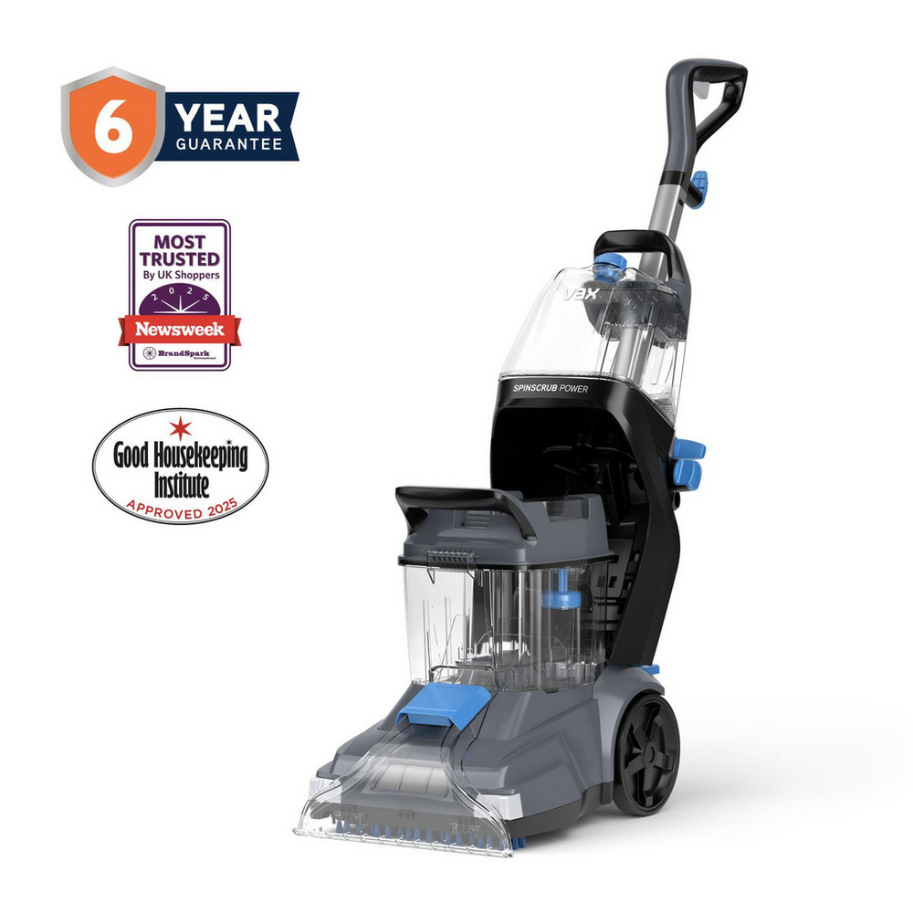Vax CDCW-SSXS SpinScrub Power Carpet Washer - Grey & Tiger Blue