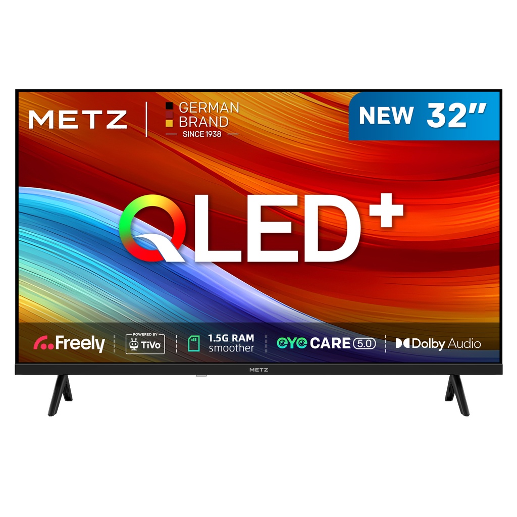 [32MQH6800ZUK] Metz 32MQH6800ZUK 32" Metz HD Smart QLED TV with Freely Power by Tivo - Black