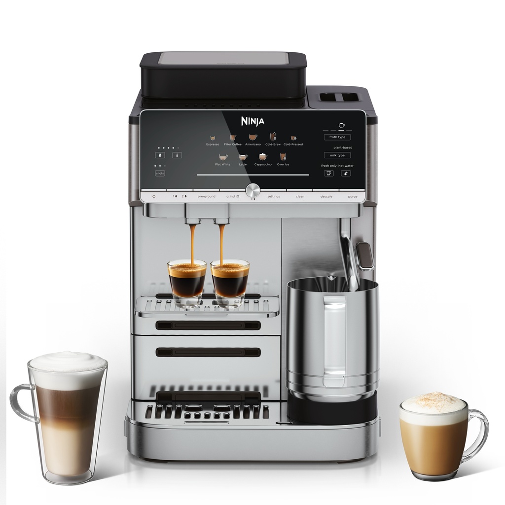 [AE1001UK] Ninja AE1001UK AutoBarista Coffee Machine - Black/ Stainless Steel