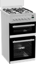 Beko EDG507W 50cm Twin Cavity Gas Cooker with Gas Hob - White