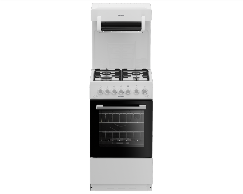 [GGS9151W] Blomberg GGS9151W 50cm Single oven Gas Cooker with Eye Level Grill - White