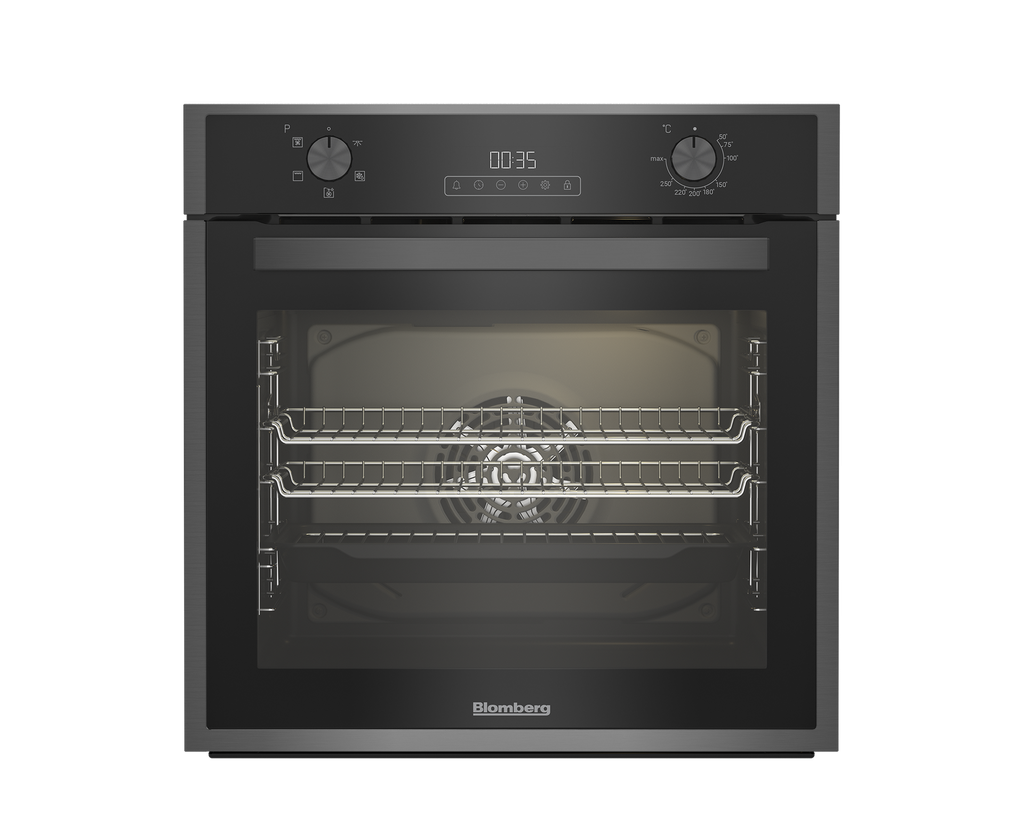 [ROEN9202DX] Blomberg ROEN9202DX 59.4cm Built In Single AeroChef Oven - Dark Steel