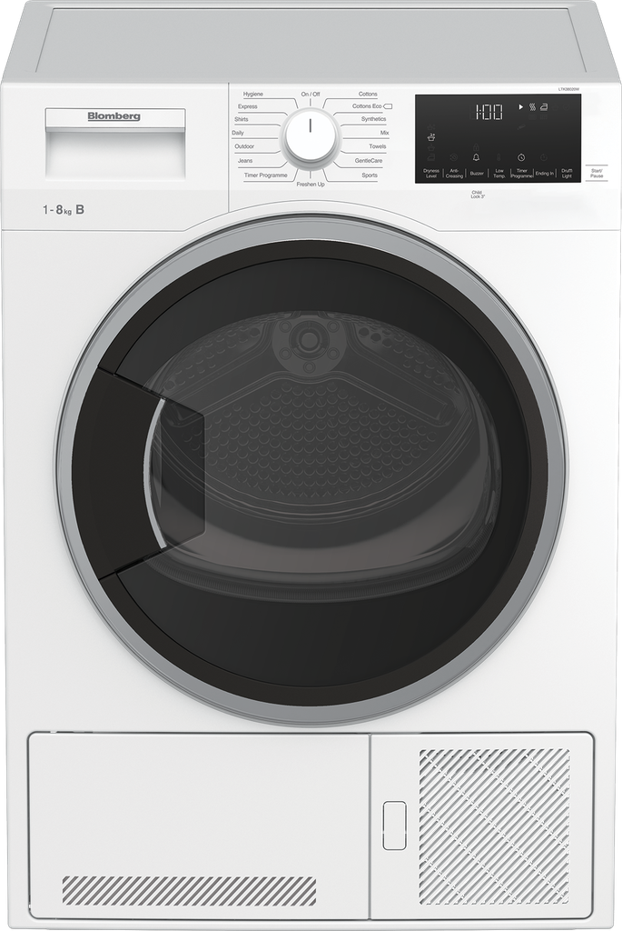 [LTK38020W] Blomberg LTK38020W 8kg Condenser Tumble Dryer - White